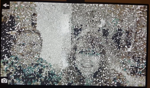 Schneckenmosaik von zwei Personen